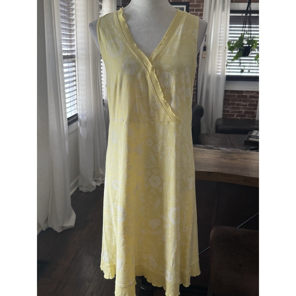 Yellow Sleeveless Wrap-Front Dress